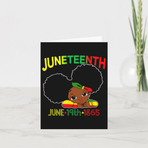 Little Miss Juneteenth Celebrate 19th 1865 June Bl Card