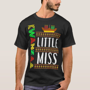Little Miss Kwanzaa Princess Black Girl Melanin Cu T-Shirt
