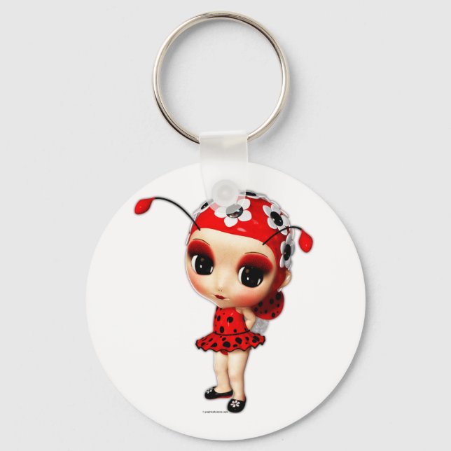 Little Miss Ladybug Keychain (Front)