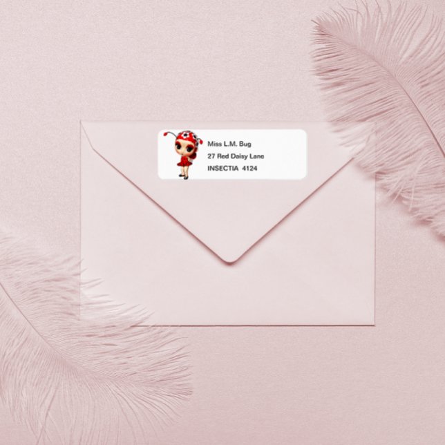 Little Miss Ladybug Return Address Labels (Creator Uploaded)