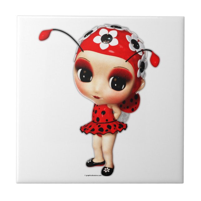 Little Miss Ladybug Tile (Front)
