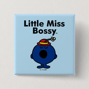 Little Miss Little Miss Bossy is So Bossy 2 Inch Square Button