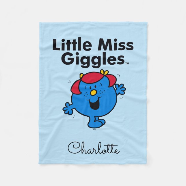 Little Miss | Little Miss Giggles Likes To Laugh Fleece Blanket (Front)