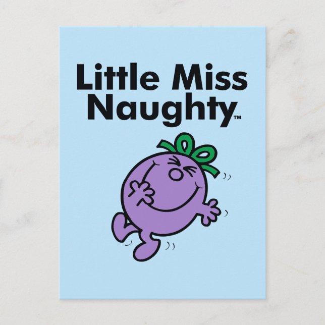 Little Miss | Little Miss Naughty is So Naughty Postcard (Front)