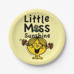 Little Miss   Little Miss Sunshine Laughs Paper Plate