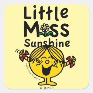 Little Miss   Little Miss Sunshine Laughs Square Sticker