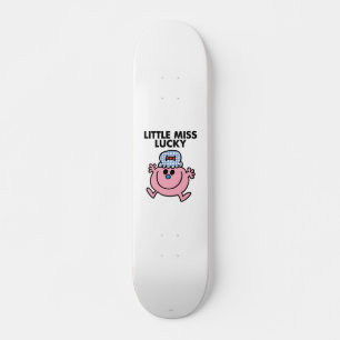 Little Miss Lucky   Black Lettering Skateboard