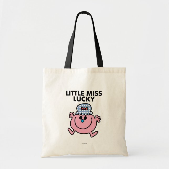 Little Miss Lucky | Black Lettering Tote Bag (Front)
