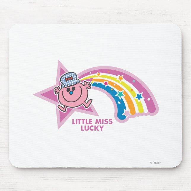 Little Miss Lucky | Rainbow Mouse Pad (Front)