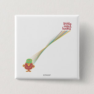 Little Miss Lucky Rays Of Luck 2 Inch Square Button