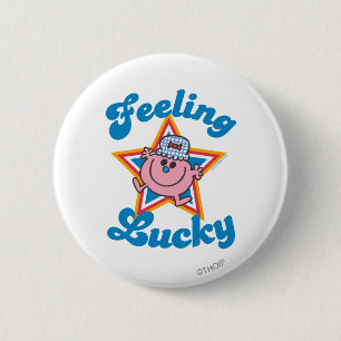 Little Miss Lucky Star 2 Inch Round Button