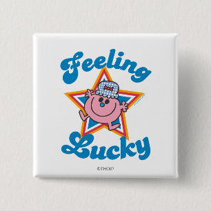 Little Miss Lucky Star 2 Inch Square Button