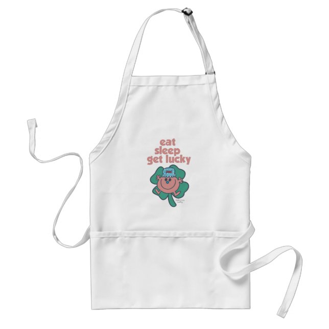 Little Miss Lucky's Motto | Green clover Standard Apron (Front)