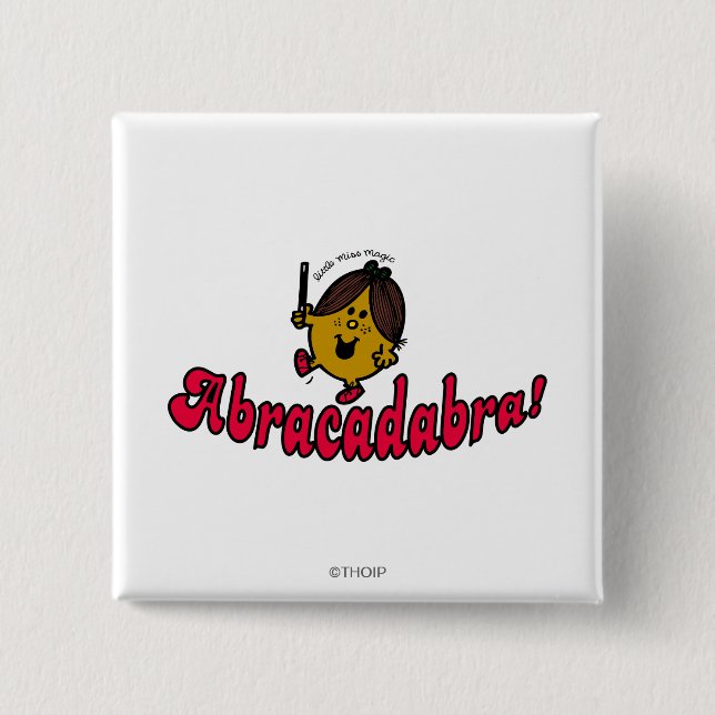 Little Miss Magic | Abracadabra 2 Inch Square Button (Front)