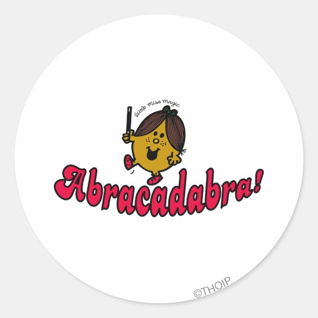 Little Miss Magic | Abracadabra Classic Round Sticker (Front)