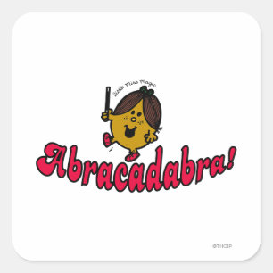 Little Miss Magic Abracadabra Square Sticker