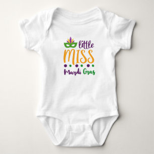 Little Miss Mardi Gras // Fun Cute Baby Bodysuit