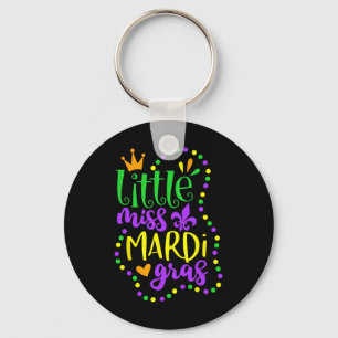 Little Miss Mardi Gras Kids Carnival Apparel Girls Keychain