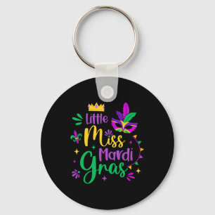 Little Miss Mardi Gras Kids Carnival Apparel Girls Keychain