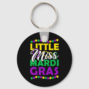 Little Miss Mardi Gras Kids Carnival Apparel Keychain
