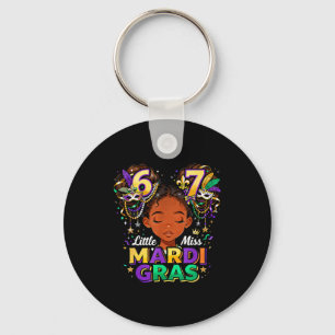 Little Miss Mardi Gras Six Seven 67 Meme Keychain