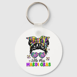 Little Miss Mardi Gras Women Girls Kids Keychain