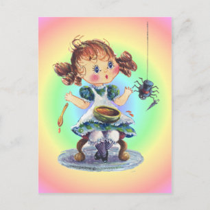 LITTLE MISS MUFFET by SHARON SHARPE Postcard