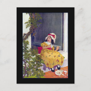 Little Miss Muffet Nursery Rhyme Postcard