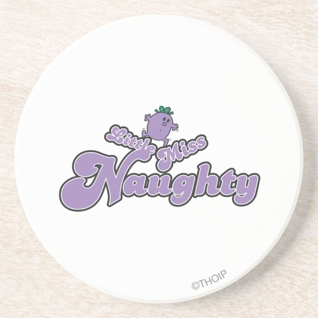 Little Miss Naughty Balancing Act Coaster (Front)
