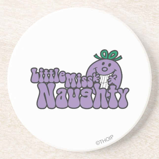 Little Miss Naughty Hiding Coaster (Front)