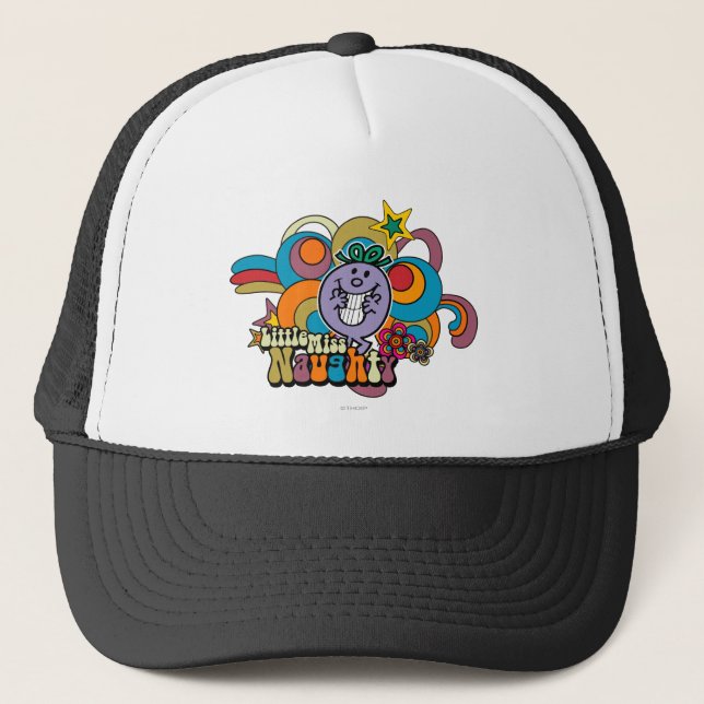 Little Miss Naughty Rainbow Trucker Hat (Front)
