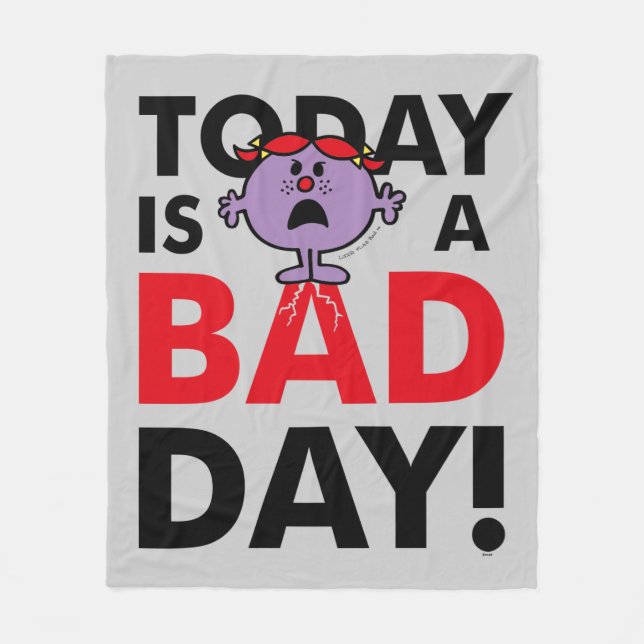 Little Miss Naughty | Today is a Bad Day Fleece Blanket (Front)