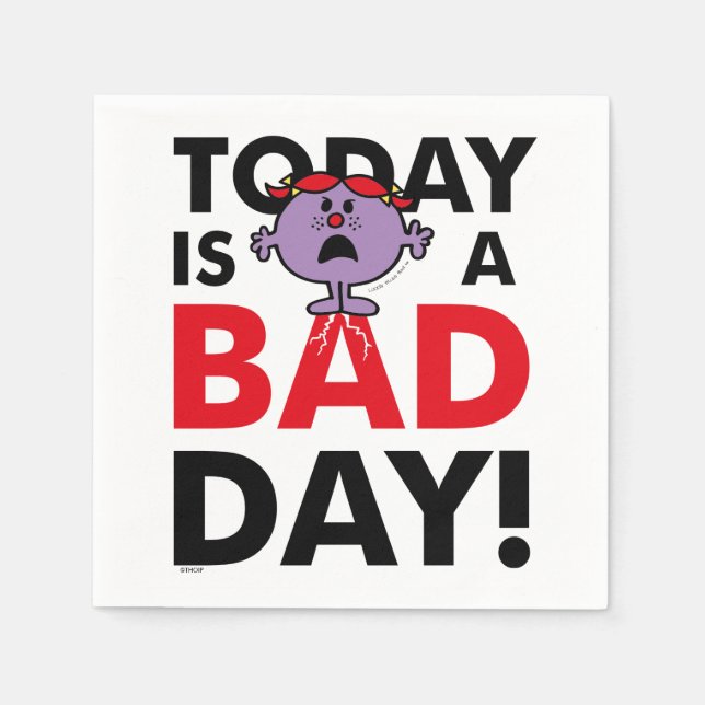 Little Miss Naughty | Today is a Bad Day Napkin (Front)