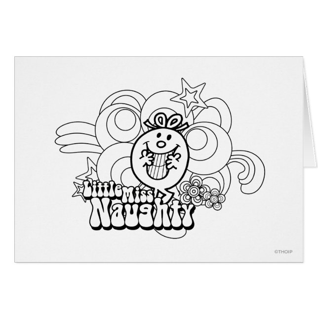 Little Miss Naughty With Bold Background (Front Horizontal)