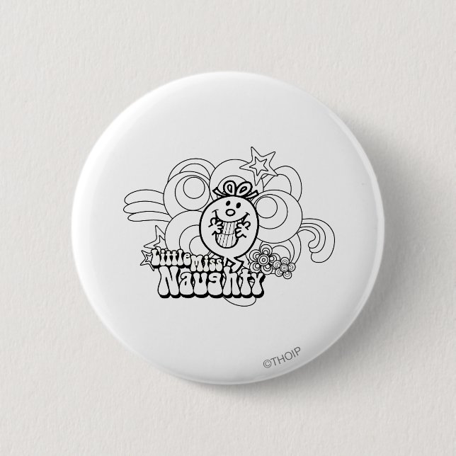 Little Miss Naughty With Bold Background 2 Inch Round Button (Front)