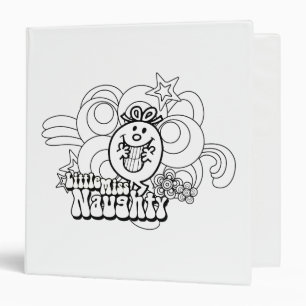 Little Miss Naughty With Bold Background Binder