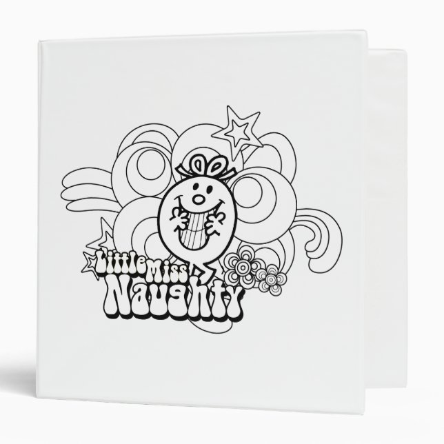 Little Miss Naughty With Bold Background Binder (Front/Inside)