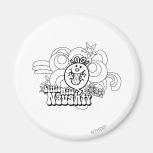 Little Miss Naughty With Bold Background Magnet