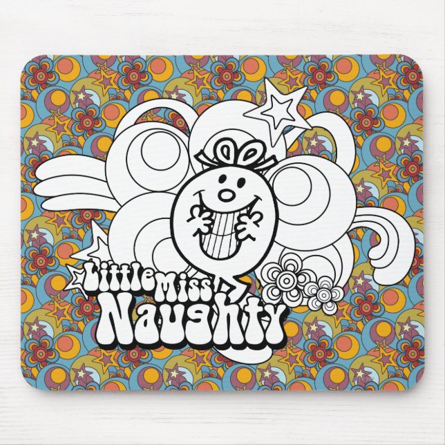 Little Miss Naughty With Bold Background Mouse Pad (Front)