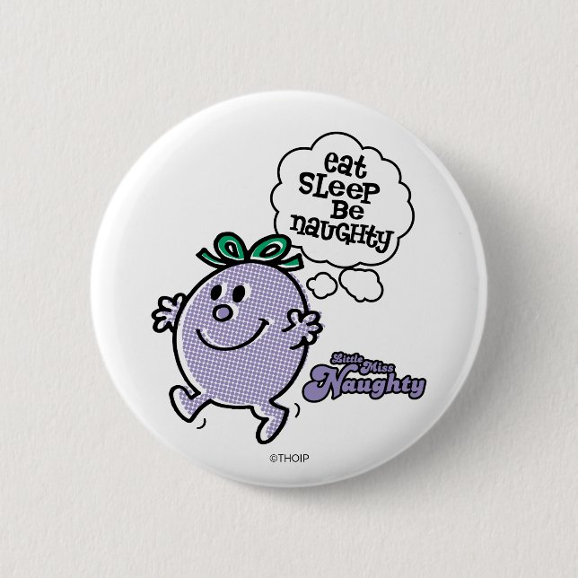 Little Miss Naughty's Three Step Plan 2 Inch Round Button (Front)