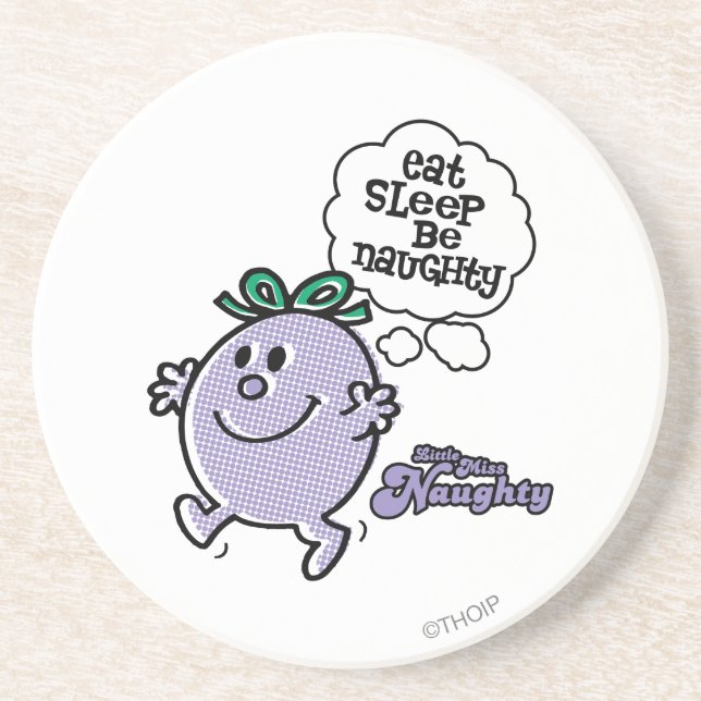 Little Miss Naughty's Three Step Plan Coaster (Front)