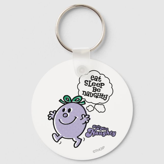 Little Miss Naughty's Three Step Plan Keychain (Front)