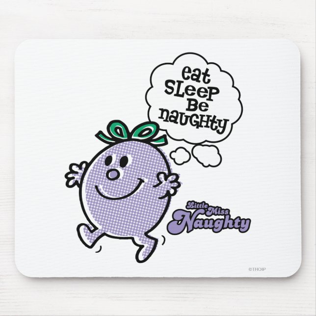Little Miss Naughty's Three Step Plan Mouse Pad (Front)