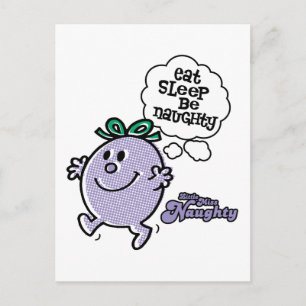 Little Miss Naughty's Three Step Plan Postcard