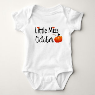 little miss october baby bodysuit