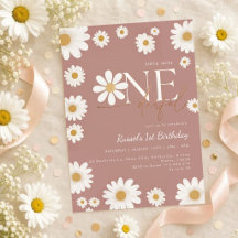 Little Miss One First Birthday Invitation | Pink D