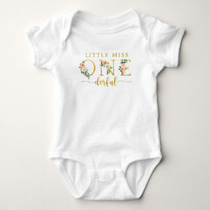 Little Miss Onederful 1st Birthday Baby Bodysuit
