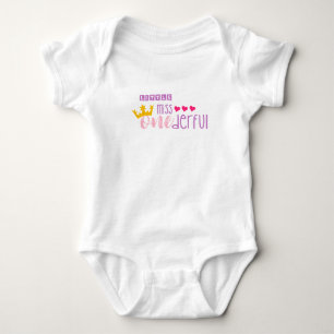 Little Miss Onederful 1st Birthday Baby Bodysuit