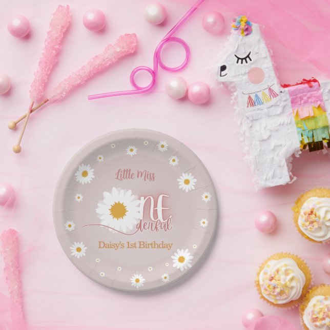 Little Miss Onederful 1st Birthday Paper Plate (Party)