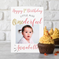 Little Miss Onederful 1st Birthday Photo